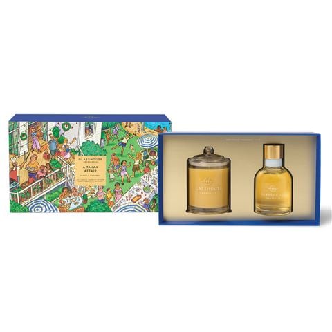 Glasshouse - A Tahaa Affair Candle 200g & Fragrance Diffuser 150ml Gift Set