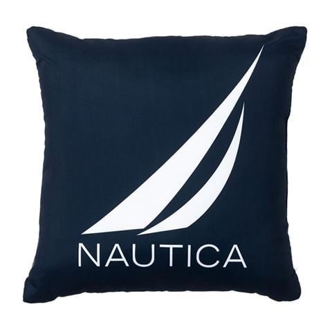 Nautica - Nautica Logo Seas Decorative Cushion Blue/White