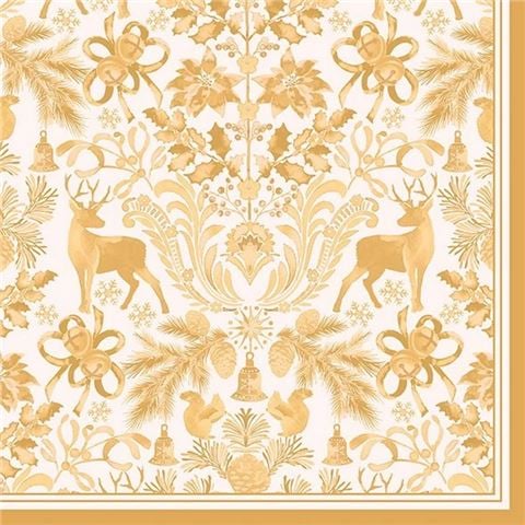 IHR Brimsley Lunch Napkins Gold Set 20pce - Peter's of Kensington