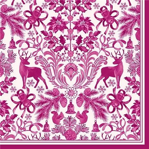 IHR Brimsley Lunch Napkins Red Set 20pce - Peter's of Kensington
