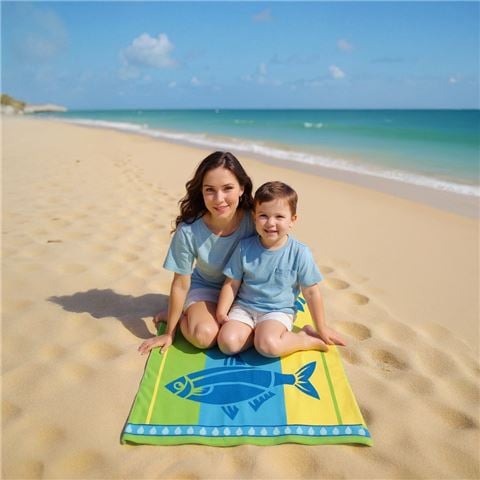 Rans - Double Jacquard Velour Beach Towel Fish 86x160cm