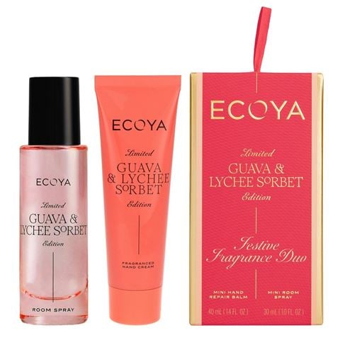 Ecoya Holiday Collection Festive Fragrance Duo Guava & Lychee Sorbet - Peter's of Kensington