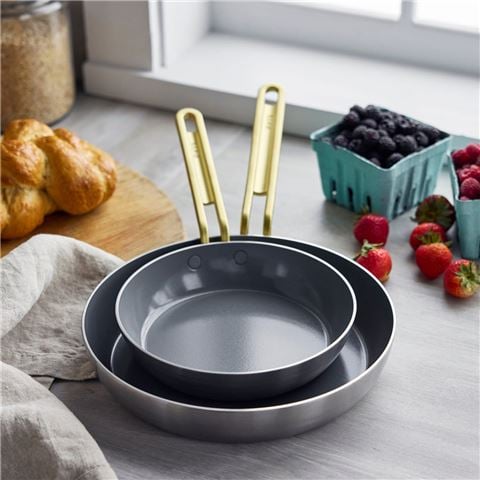 Greenpan - Stanley Tucci Ceramic Nonstick Frypan Set Stainless Steel 20/26cm