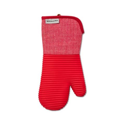 KitchenAid Classic Ribbed Soft Silicone Oven Glove Empire Red - Peter's of Kensington