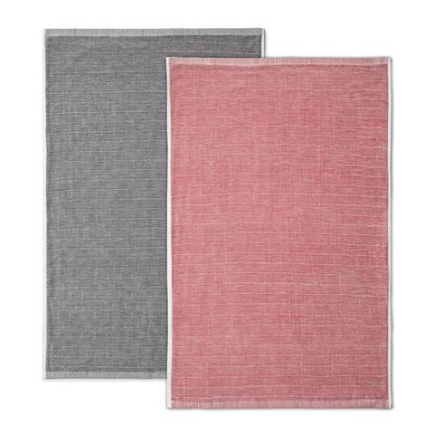 KitchenAid Tea Towel Empire Red & Charcoal Grey Set 2pce - Peter's of Kensington