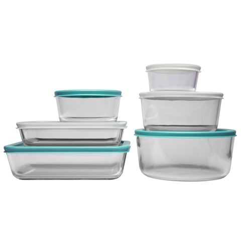 Pyrex Simply Store Storage w/Coloured Lids Set 6pce - Peter's of Kensington