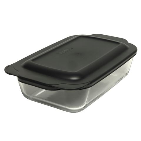 Pyrex - Deep Dish Rectangle Baker w/Blue Lid 3L