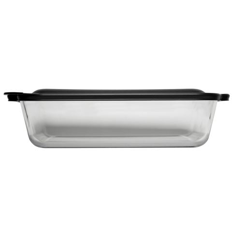 Pyrex - Deep Dish Rectangle Baker w/Blue Lid 4.7L