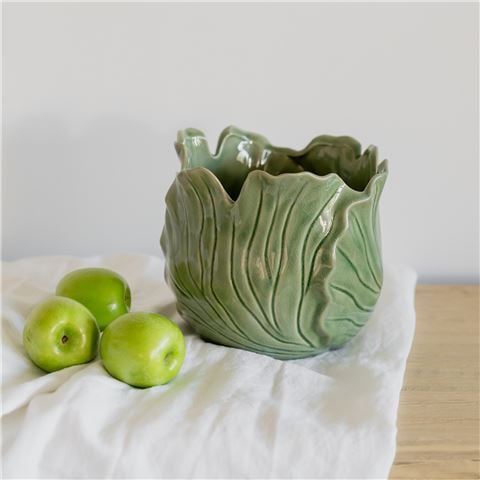 Mode Cabbage Vase Soft Green 25cm - Peter's of Kensington
