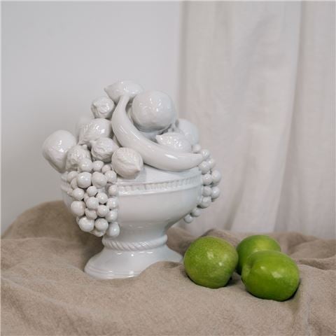 Mode Como Fruit/Bowl White 27cm - Peter's of Kensington