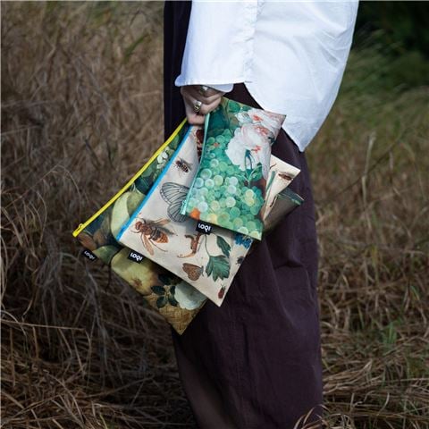 LOQI Still Life De Zurbarán, Van Kessel, Von Huysum Recycled Zip Pockets - Peter's of Kensington