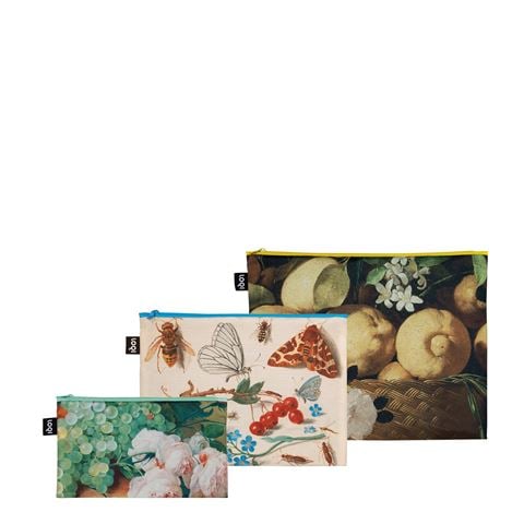 LOQI Still Life De Zurbarán, Van Kessel, Von Huysum Recycled Zip Pockets - Peter's of Kensington
