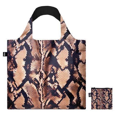 LOQI Snake Brown Recycled Bag - Peter's of Kensington