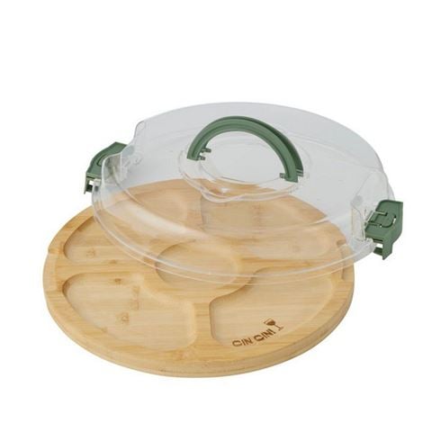 Assemble Porta Round Bamboo Party Board 33.5x33cm - Peter's of Kensington