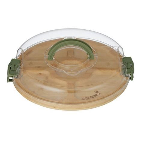Assemble Porta Round Bamboo Party Board 33.5x33cm - Peter's of Kensington