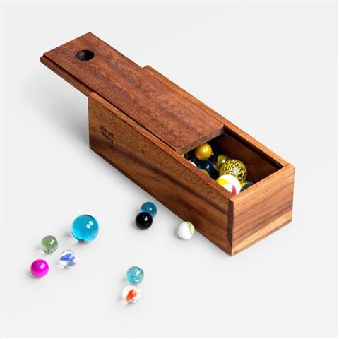 Planet Finska - 100 Marbles in Hardwood Box
