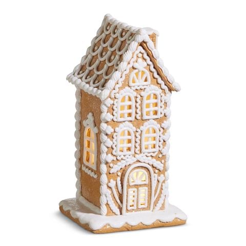 Raz - Sugar & Spice Lighted Gingerbread House 25.5cm