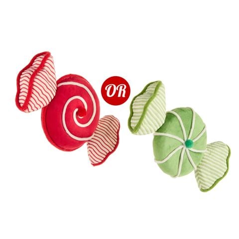 Raz - Sugar & SpiceVelvet and Seersucker Candy Ornament Assorted 23.5cm