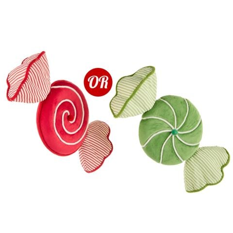 Raz - Sugar & Spice Velvet and Seersucker Candy Ornament Assorted 34.5cm