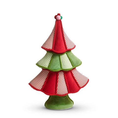 Raz - Sugar & Spice Velvet and Seersucker Tree 44.5cm