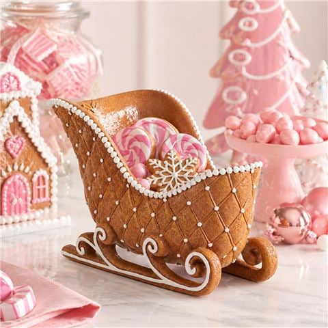 Raz - Sugar & Spice Christmas Sleigh Gingerbread Pearl