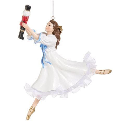Raz Nutcracker Suite Clara with Nutcracker Ornament 15cm - Peter's of Kensington