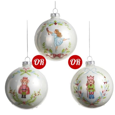 Raz - Nutcracker Suite Nutcracker Suite Ball Ornament Assorted 10cm