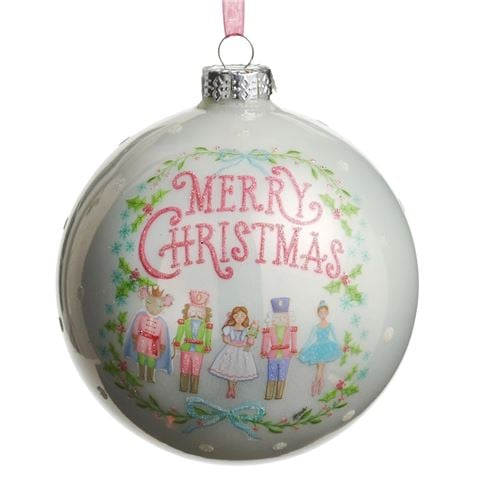 Raz - Nutcracker Suite Pastel Nutcracker Ballet Ball Ornament 12.5cm