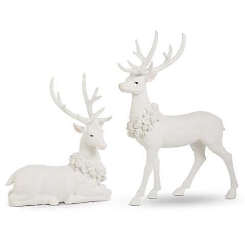 Raz - Northern Lights Deer w/Wreath Set 2pce