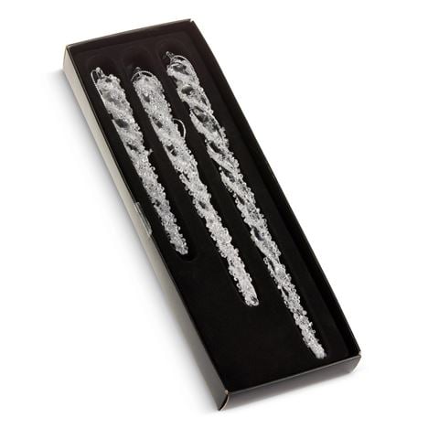 Raz - Northern Lights Box of Swirl Icicle Ornaments Set 3pce 14.5cm-24cm