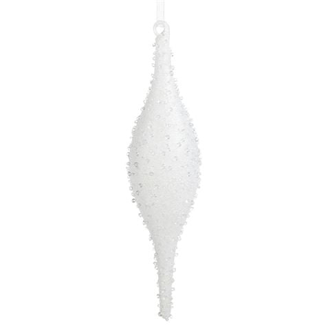 Raz Northern Lights White Jeweled Finial Ornament 26cm - Peter's of Kensington