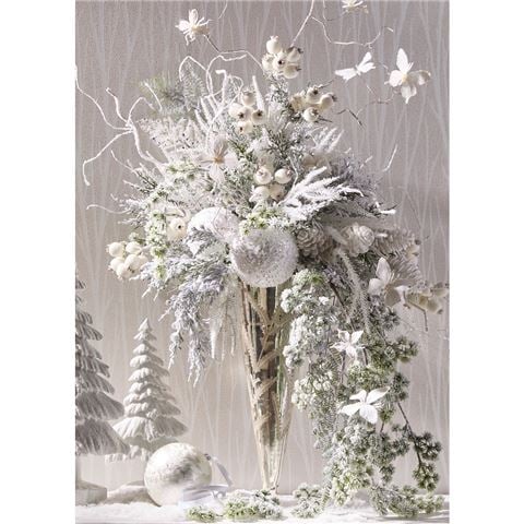 Raz - Northern Lights Iced White Berry Pod Spray 53.5cm