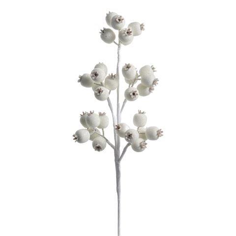 Raz - Northern Lights Iced White Berry Pod Spray 53.5cm