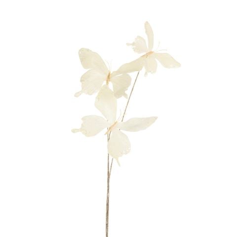Raz - Northern Lights White Butterfly Spray 70cm