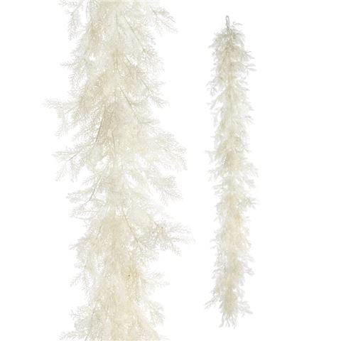 Raz - Northern Lights Iced White Cedar Garland 198cm