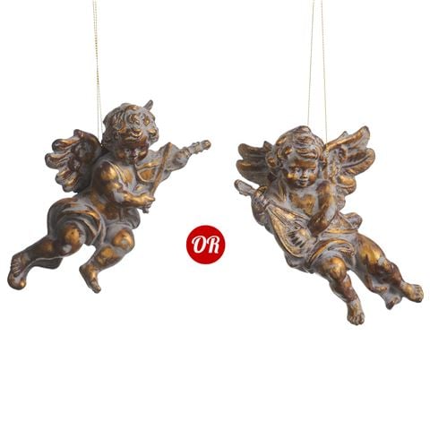 Raz Newborn King Antique Gold Angel Ornament Assorted 15cm - Peter's of Kensington
