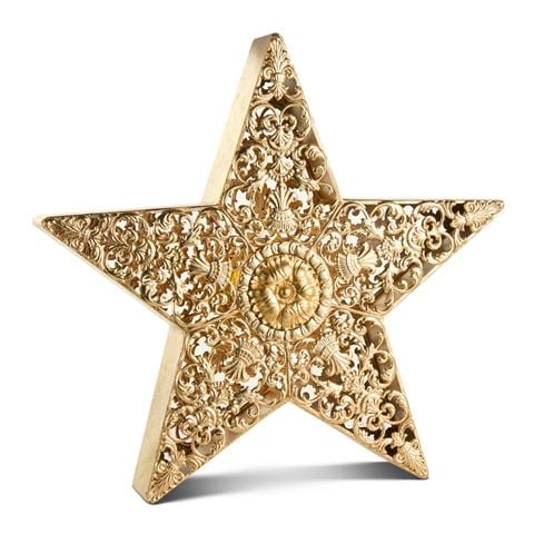 Raz - Newborn King Lighted Filigree Star Lantern 63cm