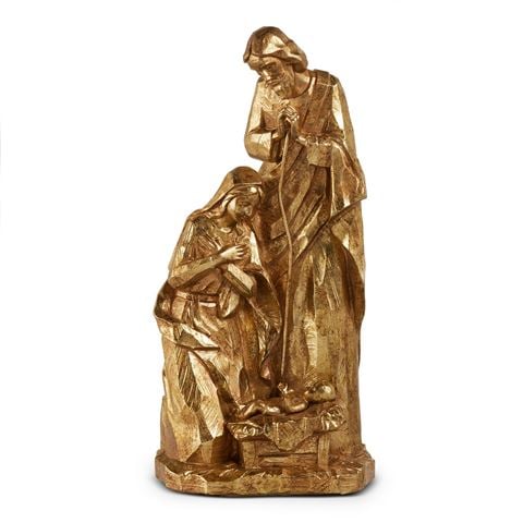 Raz - Newborn King Gold Carved Holy Family 40cm