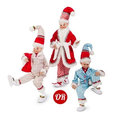 Raz - My Merry Snowman Posable Elf 46cm Assorted