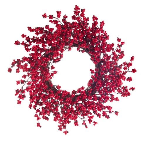 Raz Yuletide Traditions Red Berry Wreath 60cm - Peter's of Kensington