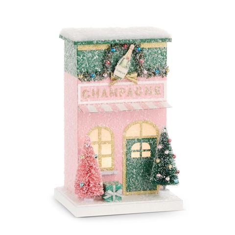 Raz - Jingle & Joy Lighted Paper Champagne Lounge 27.5cm