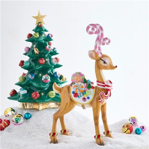Raz - Jingle & Joy Sassy Jingle Standing Deer 51cm