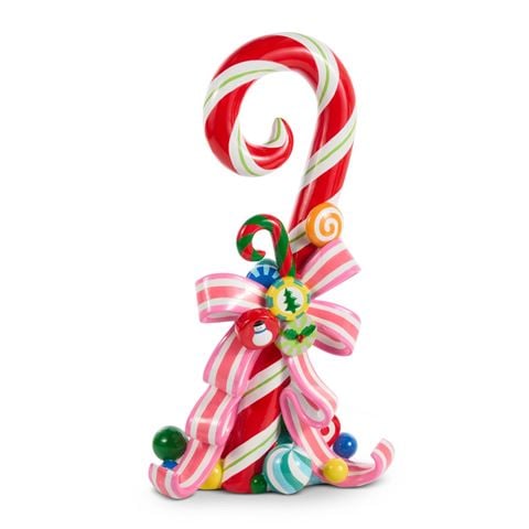 Raz Jingle & Joy Candy Cane with Bow and Candy 84cm - Peter's of Kensington