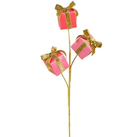 Raz Jingle & Joy Pink Package Spray 68.5cm - Peter's of Kensington