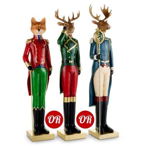 Raz Home For The Holidays Woodland Soldier 72cm-81.5cm Assorted - Peter's of Kensington