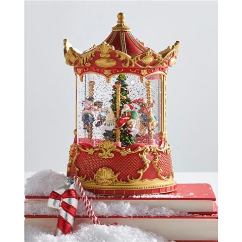 Raz - Animated Lighted Water Carousel 21.5cm