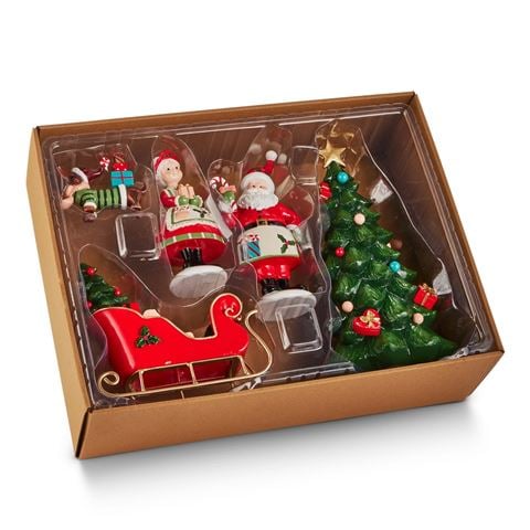 Raz - Holiday Spectacular Santa's Scene Box Set 5pce 28cm
