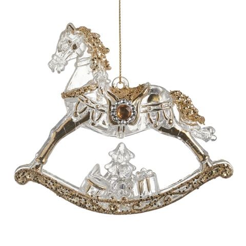 Raz - Holiday Spectacular Rocking Horse Ornament 11.5cm