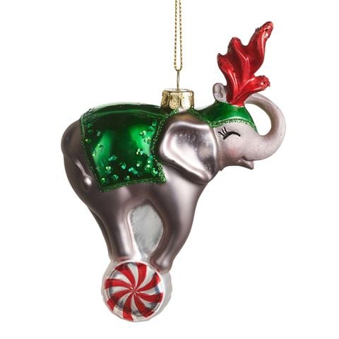 Raz Holiday Spectacular Holiday Circus Elephant Ornament 13.5cm - Peter's of Kensington
