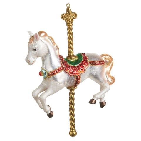 Raz - Holiday Spectacular Carousel Horse Ornament 15cm